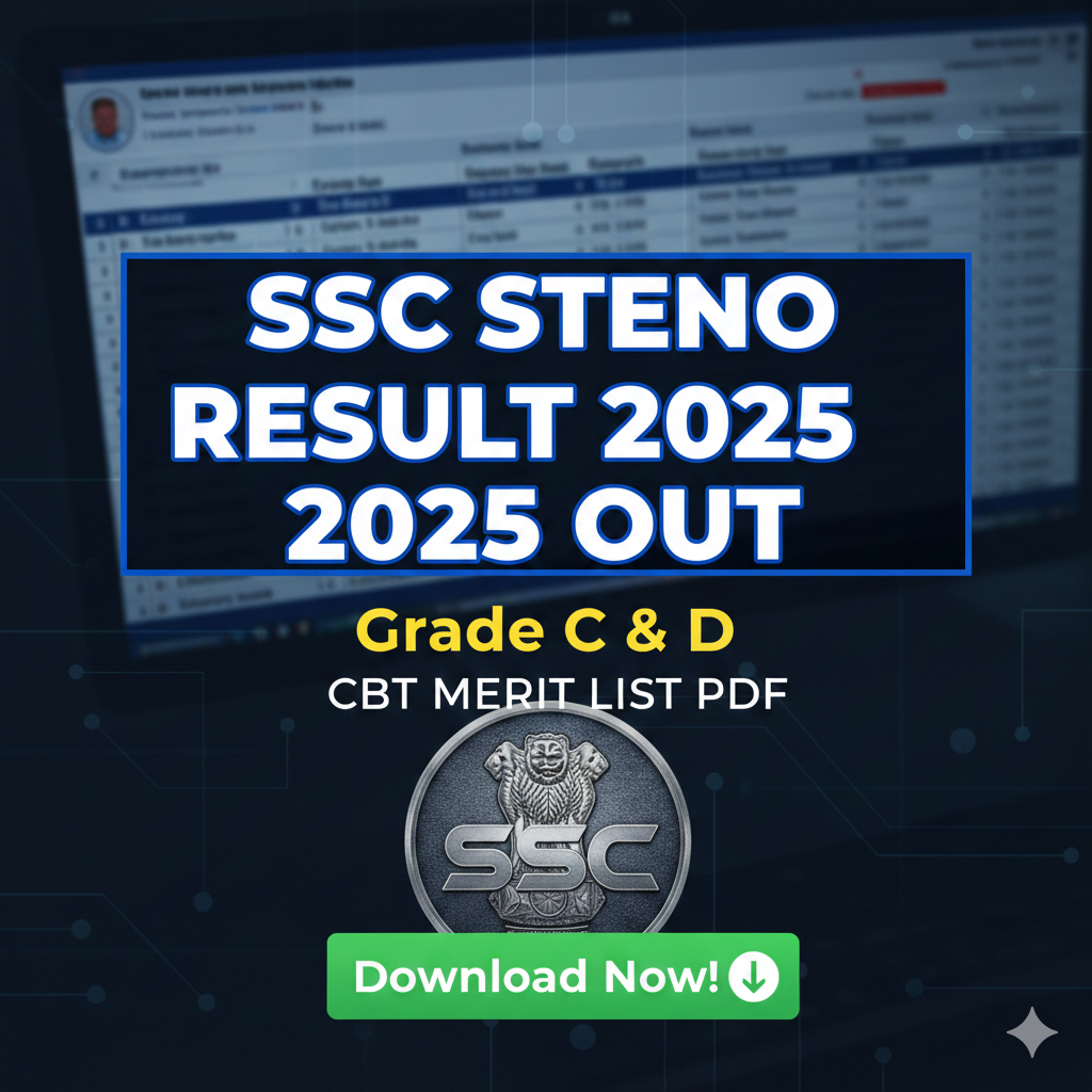 SSC Stenographer Group C & D Result 2025 – Download Now