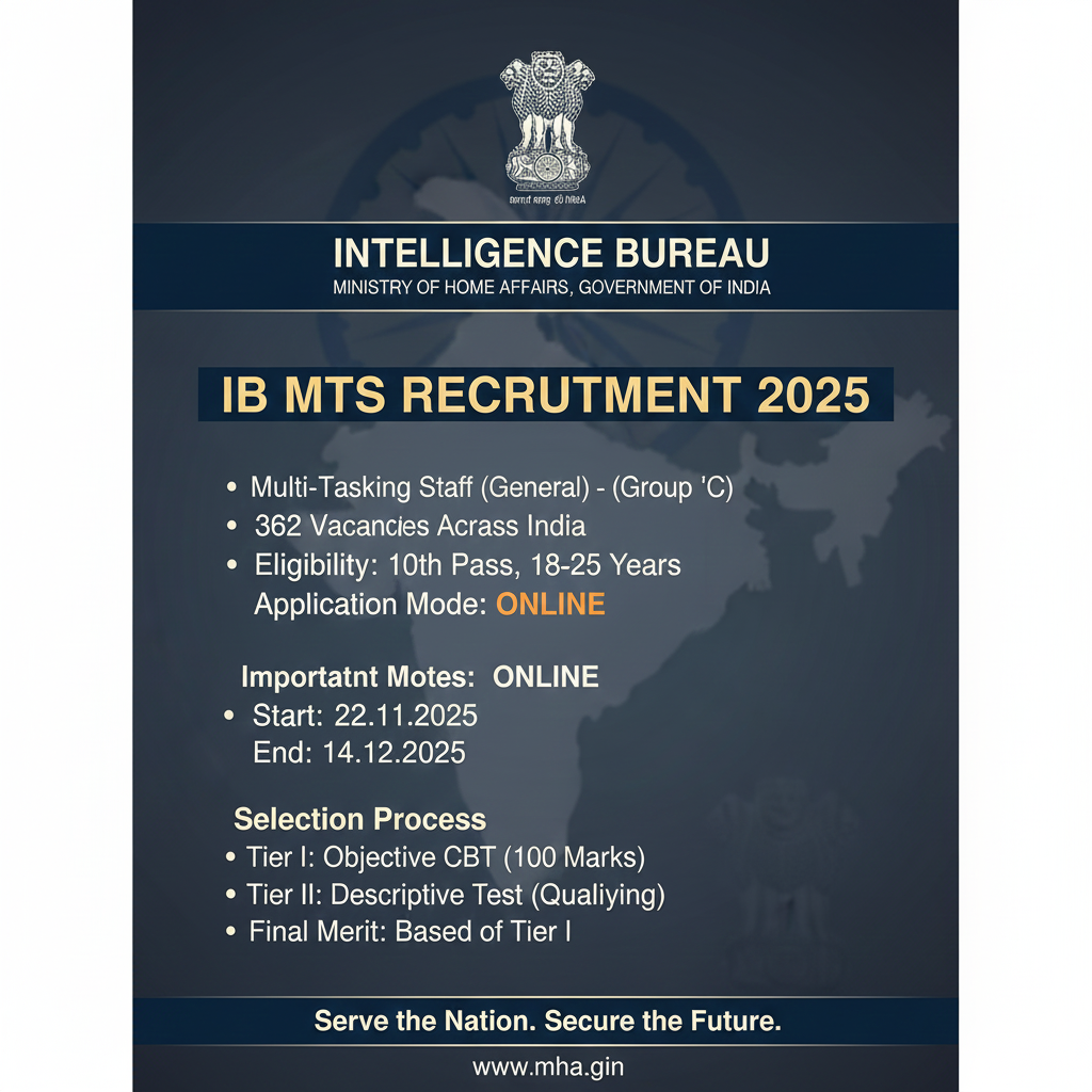 IB MTS Recruitment 2025
